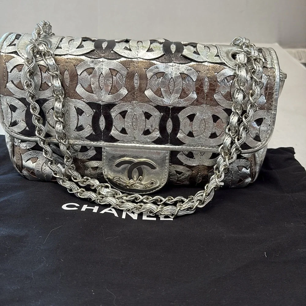 Chanel Metallic CC Vintage flap bag